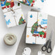 Santa & Rabbi Chrismukkah Wrapping Paper - White