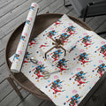 Santa & Rabbi Après-Ski Chrismukkah Wrapping Paper – White