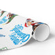 Santa & Rabbi Chrismukkah Wrapping Paper - White
