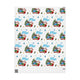 Santa & Rabbi Chrismukkah Wrapping Paper - White