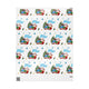 Santa & Rabbi Chrismukkah Wrapping Paper - White