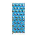 Santa & Rabbi Couch Chrismukkah Wrapping Paper - Blue