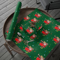 Santa & Rabbi Sleigh Ride Chrismukkah Wrapping Paper - Green